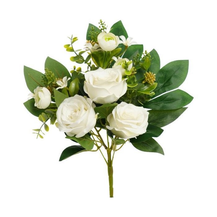 FRONTALE ROSE CM.40 BIANCO